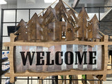 Tin Welcome camper Sign