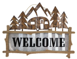Tin Welcome camper Sign