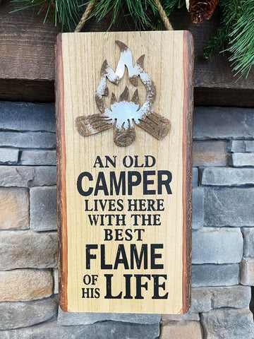Wooden Sign "Old Camper"